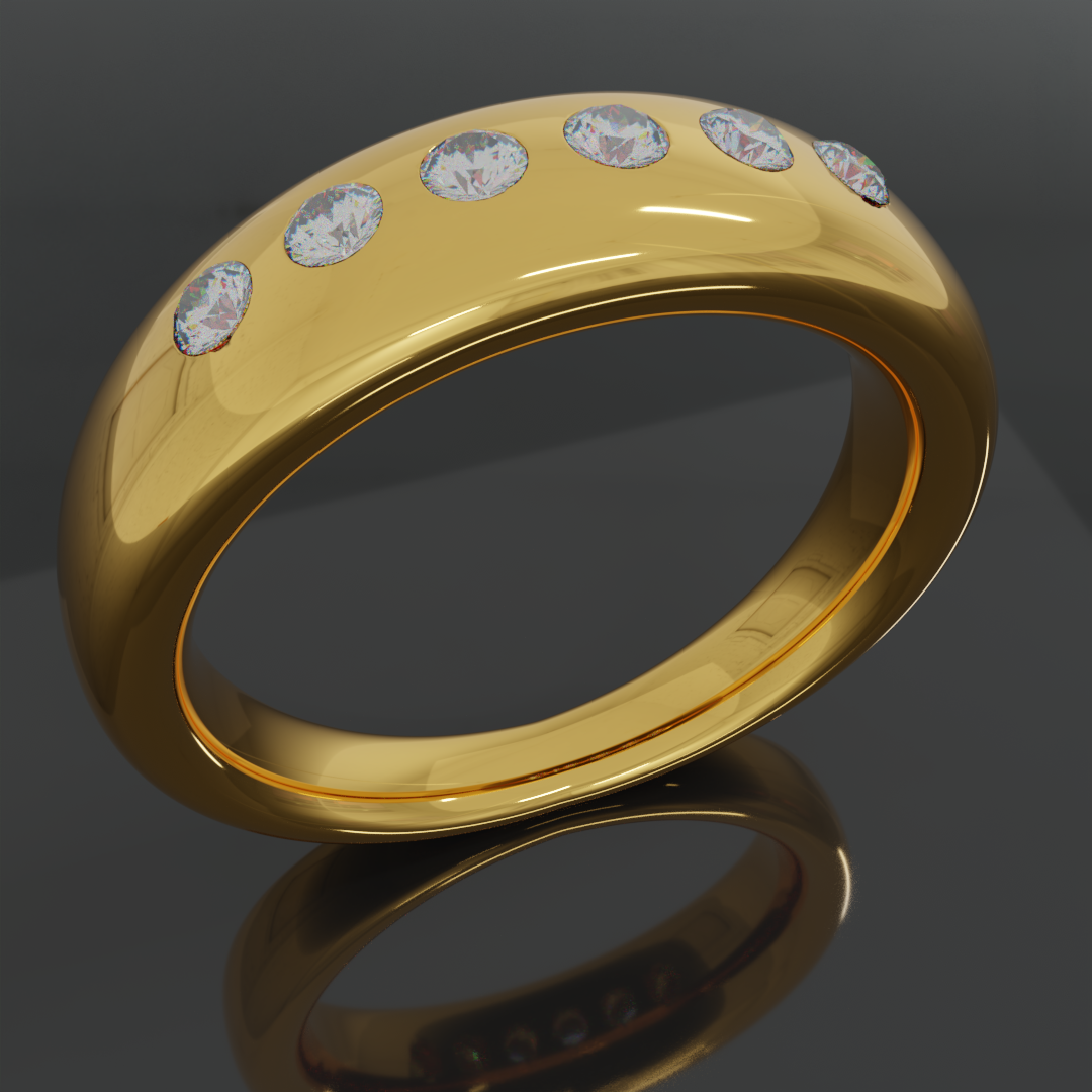 Diamond tapered ring preview image 1